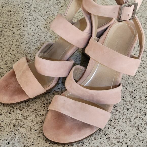 VIONIC Blaire Suede Blush Pink Wrap Around Ankle Strap Block Sandal Heels✨️9.5 - Picture 16 of 16